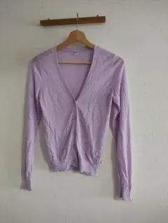 UNIQLO ラベンダー 長袖カーディガン 薄手 S