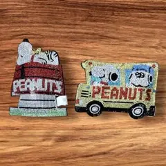 スヌーピー ラインストーンキーホルダー PEANUTS 2個セット
