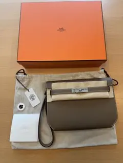 新品未使用 Hermes エルメス ケリーエラン黒ノアールエレクトラム金具G 