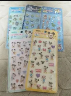 【正規品】ぷくぷくシール　ディズニー　5枚セット　ボンボンドロップシール