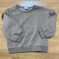 ZARA フリル付きブラウン トレーナー 18-24ヶ月