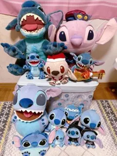 ディズニー　スティッチ ぬいぐるみ　まとめ売り　レア有り　レトロ ディズニー スティッチ まとめ売り‼️ 30点セット ぬいぐるみ 小物