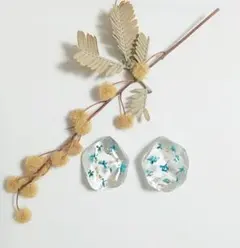 No.58 ドライフラワーレジンピアス　イヤリング