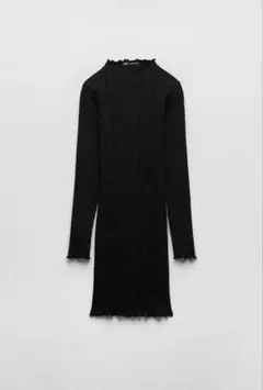 ZARA ザラ シームディテールリブ地ワンピース