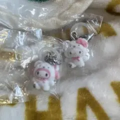 サンリオキャラクターズ ふわふわスノー めじるしアクセサリー【キティ・マイメロ】