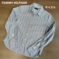TOMMY HILFIGER ストライプ長袖シャツ サイズ6