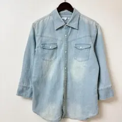 デニムシャツ ウエスタン スナップ XL ライトブルー impのサムネイル