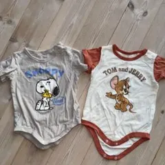 ロンパース　ボディースーツ　セット　70-80cm スヌーピー　トムとジェリー