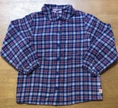 【美品】ミキハウス　暖かチェックトップス　120cm　男女兼用
