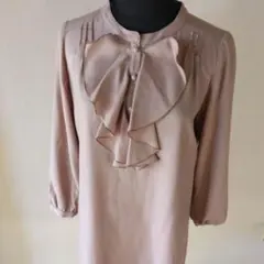 未使用 LAPIS LUCE BEAMS ベージュ 長袖ワンピ 38