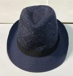 紳士用帽子　ブルー　サイズ58cm