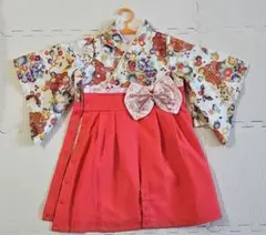 花柄着物スタイルドレス サイズ80