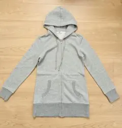 ☆ナチュラルビューティーベーシック☆ラメジップアップロングパーカーM☆