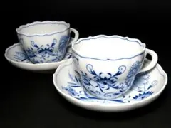 美品 マイセン ブルーオーキッド カップ＆ソーサー 23562 23613 - メルカリ