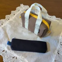 ハンドメイドポーチ　ミニバッグ　ペンケースセット
