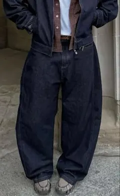 【新品】バギーデニムパンツ ルーズフィット nugu jaded london