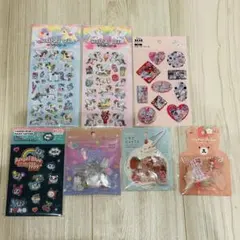 セリア　キラぷくシール　ウォーターシール　フレークシール　7セット