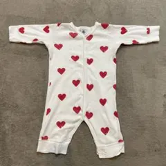 PETIT BATEAU ハート柄ロンパース 6m