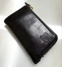 本革 キーケース スマートキー対応 ファスナー付き 5連 ブラック