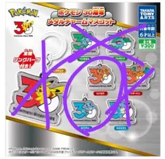 ポケモン 30周年 メタルチャームマスコット ゼニガメ ヒトカゲ