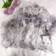 【グレイル】レディース/トップス/ブラウス/長袖/フリル/花柄/S/リボン付き