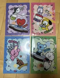 BT21 クリアファイル 4枚セット