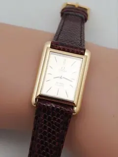 OH済 1973年製 オメガ デビル タンク・カレ レディース スクエア 極上