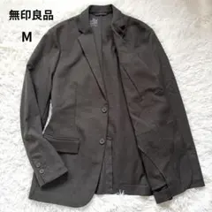 無印良品 MUJI テーラードジャケット 洗える ストレッチ M カーキ 美品のサムネイル