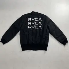RVCA ルーカ MA-1 ボンバージャケット 3連ロゴ 黒 L