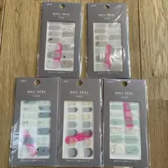 ジェル風　ネイルシール　5セット