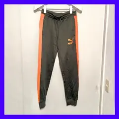 【美品】PUMA プーマ ジャージ トラックパンツ グリーン×オレンジ Mのサムネイル