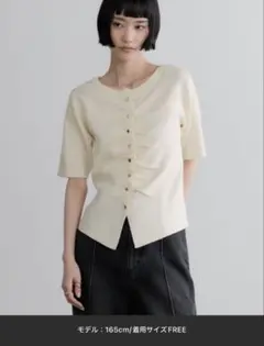 お値引き LOWRYS FARM ギャザーボタンカーディガンＳＳ 685809のサムネイル