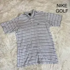 E 2264【ゴルフ美品】ナイキゴルフ　ポロシャツ　ボーダーストライプ　M