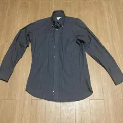 ORIHICA グレー チェック柄 長袖シャツ S