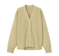無印良品　カーディガン　イエロー