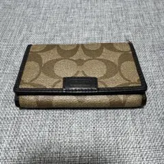 COACH キーケース ベージュ ブラウン　ジャンク品　訳あり品
