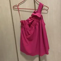 ZARA ザラ　ワンショルダー フリルトップス ブラウス　S