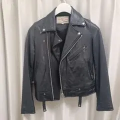 AVIREX 黒 レザーダブルライダースジャケット