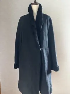 ブラックファーロングコート