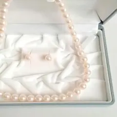 最終値下げ！！《新品桐箱付き》あこや真珠 ネックレスとピアスセット