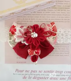 672ゆい様専用ネコポス♡初節句ひな祭りお宮参りつまみ細工のベビーヘアバンド