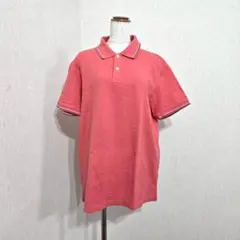 ユニクロ ドライカノコ ポロシャツ 半袖（XL）くすみレッド メンズ