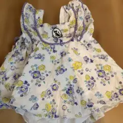 アナスイミニ　花柄フリルチュニック SS（86-95cm）