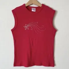 ROXY ロキシー タグ付き ノースリーブTシャツ M レッド Y2Kのサムネイル