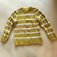 BREEZE キッズ用黄色ストライプセーター　120