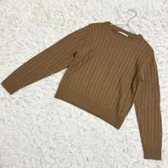 RETRO GIRL✨良品　アクリルニット　ケーブル編み　カジュアル　（M）のサムネイル