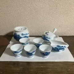 有田焼　畑萬陶苑　玉露茶器セット 煎茶器セット 山水画