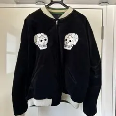 スカル・ドラゴン刺繍スカジャン