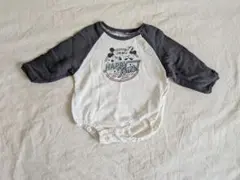 futafuta ミッキー ミニー 長袖ロンパース スウェット 80