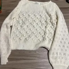 DEICY アイボリー ポコポコ編みニット